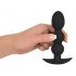 Black Velvet Heavy - 145g kuliste dildo analne (czarne) 