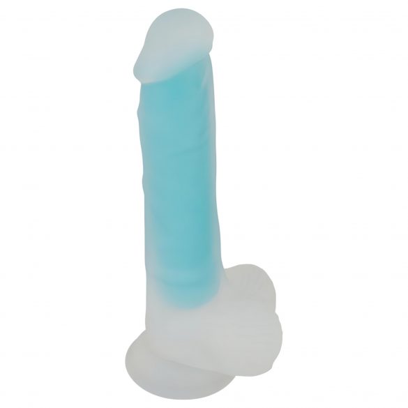 You2Toys Glow in the Dark - świecące w ciemności dildo do jąder (niebieskie) 