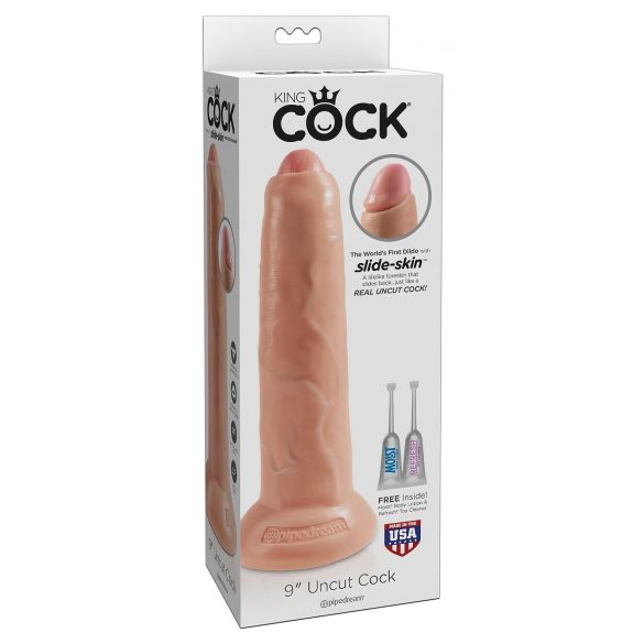 King Cock 9 - realistyczny dildo (23 cm) - naturalny