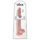 King Cock 14 duże dildo z jądrami (35 cm) - naturalne 