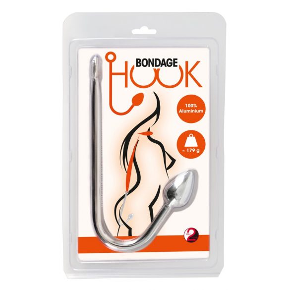 You2Toys - Bondage Hook - aluminiowy hak analny (179g) - srebrny 