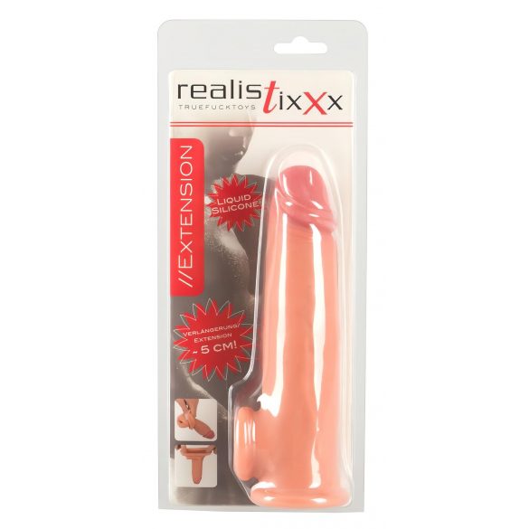 Realistixxx - pierścień przedłużający penisa - 19 cm (naturalny) 