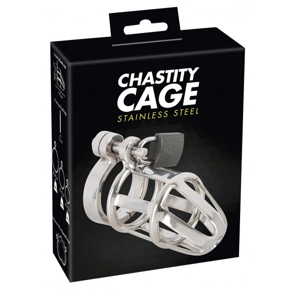 You2Toys - Chastity Cage - metalowa klatka na penisa z kłódką 