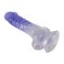 Crystal Clear - Dildo do jąder z nóżkami - 19,5 cm (półprzezroczysty fiolet) 