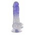 Crystal Clear - Dildo do jąder z nóżkami - 19,5 cm (półprzezroczysty fiolet) 