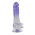 Crystal Clear - Dildo do jąder z nóżkami - 19,5 cm (półprzezroczysty fiolet) 