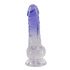 Crystal Clear - Dildo do jąder z nóżkami - 19,5 cm (półprzezroczysty fiolet) 