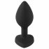 You2Toys Butt Plug - białe kamienne dildo analne (czarne) 