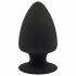 Silexd M - plastyczne dildo analne - 11 cm (czarne) 