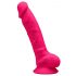 Silexd 7 - plastyczne, zaciskane dildo do jąder - 17,5 cm (różowe) 