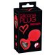 You2Toys Plug M - czarne, obfite dildo analne - średnie (czerwone) 