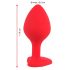 You2Toys Plug M - czarne, obfite dildo analne - średnie (czerwone) 