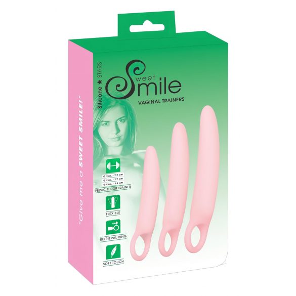 SMILE - Trener Waginalny - zestaw dildo - różowy (3 części)