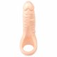 Realistixxx Double F - realistyczne dildo z pierścieniem na penisa (naturalny) 