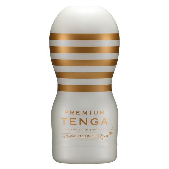 TENGA Premium Gentle - jednorazowy masturbator (biały) 