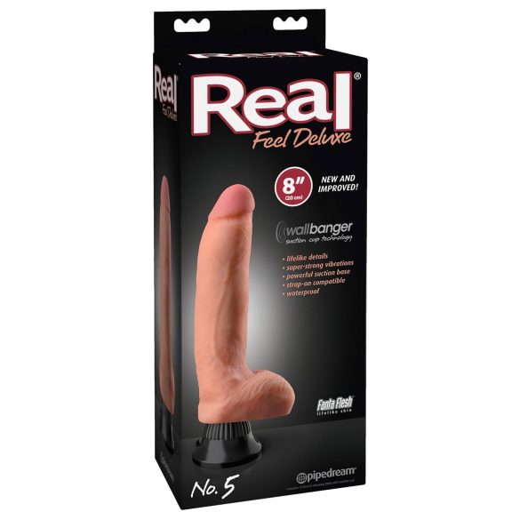 Deluxe Real Feel No.5 - jądrowy, realistyczny wibrator (naturalny)