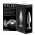 Icicles No. 26 - stożkowe, szklane dildo analne (przezroczyste)