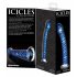 Icicles No. 29 - spiralne szklane dildo z penisem (niebieskie) 