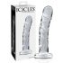 Icicles No. 62 - szklane dildo z penisem (półprzezroczyste) 