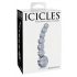 Icicles No. 66 - zakrzywione, kuliste, szklane dildo (przezroczyste)