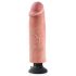 King Cock 10 - Elastyczne dildo z wypustkami (25 cm) - naturalne 