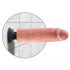 King Cock 10 - Elastyczne dildo z wypustkami (25 cm) - naturalne 