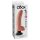 King Cock 9 - elastyczny wibrator z nóżkami (26 cm) - naturalny 