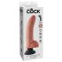 King Cock 9 - elastyczny wibrator z nóżkami (26 cm) - naturalny 