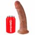 King Cock 9 - realistyczny dildo z przyssawką (23 cm) - ciemny naturalny