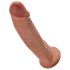 Król Cock 9 - realistyczny dildo z przyssawką (23 cm) - ciemny naturalny