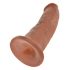 King Cock 9 - dildo z zaciskiem (23 cm) - ciemny naturalny 