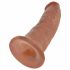 King Cock 9 - realistyczny dildo z przyssawką (23 cm) - ciemny naturalny