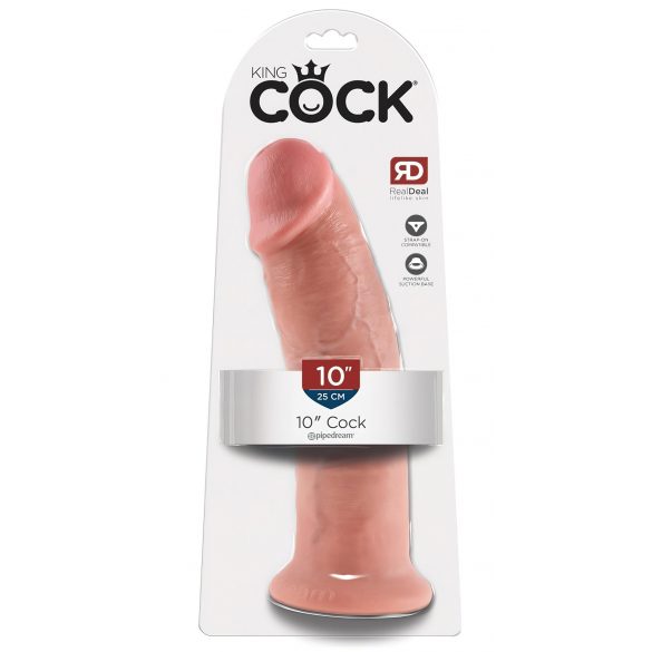 King Cock 10 - duże dildo z zaciskiem (25 cm) - naturalne 