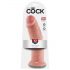 King Cock 10 - duży dildo z przyssawką (25 cm) - naturalny