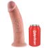 King Cock 10 - duży dildo z przyssawką (25 cm) - naturalny