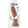 King Cock 10 - duże dildo z zaciskiem (25 cm) - ciemny naturalny 