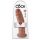 King Cock 10 - duży dildo z przyssawką (25 cm) - ciemny naturalny