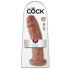 King Cock 10 - duże dildo z zaciskiem (25 cm) - ciemny naturalny 