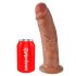 King Cock 10 - duże dildo z zaciskiem (25 cm) - ciemny naturalny 