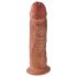 King Cock 10 - duży dildo z przyssawką (25cm) - ciemny naturalny