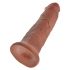 King Cock 10 - duże dildo z zaciskiem (25 cm) - ciemny naturalny 