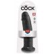 King Cock 10 - duże dildo z zaciskiem (25 cm) - czarny 