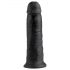 King Cock 10 - duży dildo z przyssawką (25 cm) - czarny