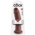 King Cock 10 - duże dildo z zaciskiem (25 cm) - brązowe 