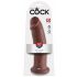 King Cock 10 - duży dildo z przyssawką (25 cm) - brązowy