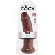 King Cock 10 - duży dildo z przyssawką (25 cm) - brązowy