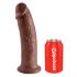 King Cock 10 - duże dildo z zaciskiem (25 cm) - brązowe 