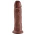 King Cock 10 - duże dildo z zaciskiem (25 cm) - brązowe 