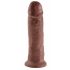 King Cock 10 - duży dildo z przyssawką (25 cm) - brązowy