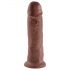 Król Cock 10 - duży dildo z przyssawką (25 cm) - brązowy